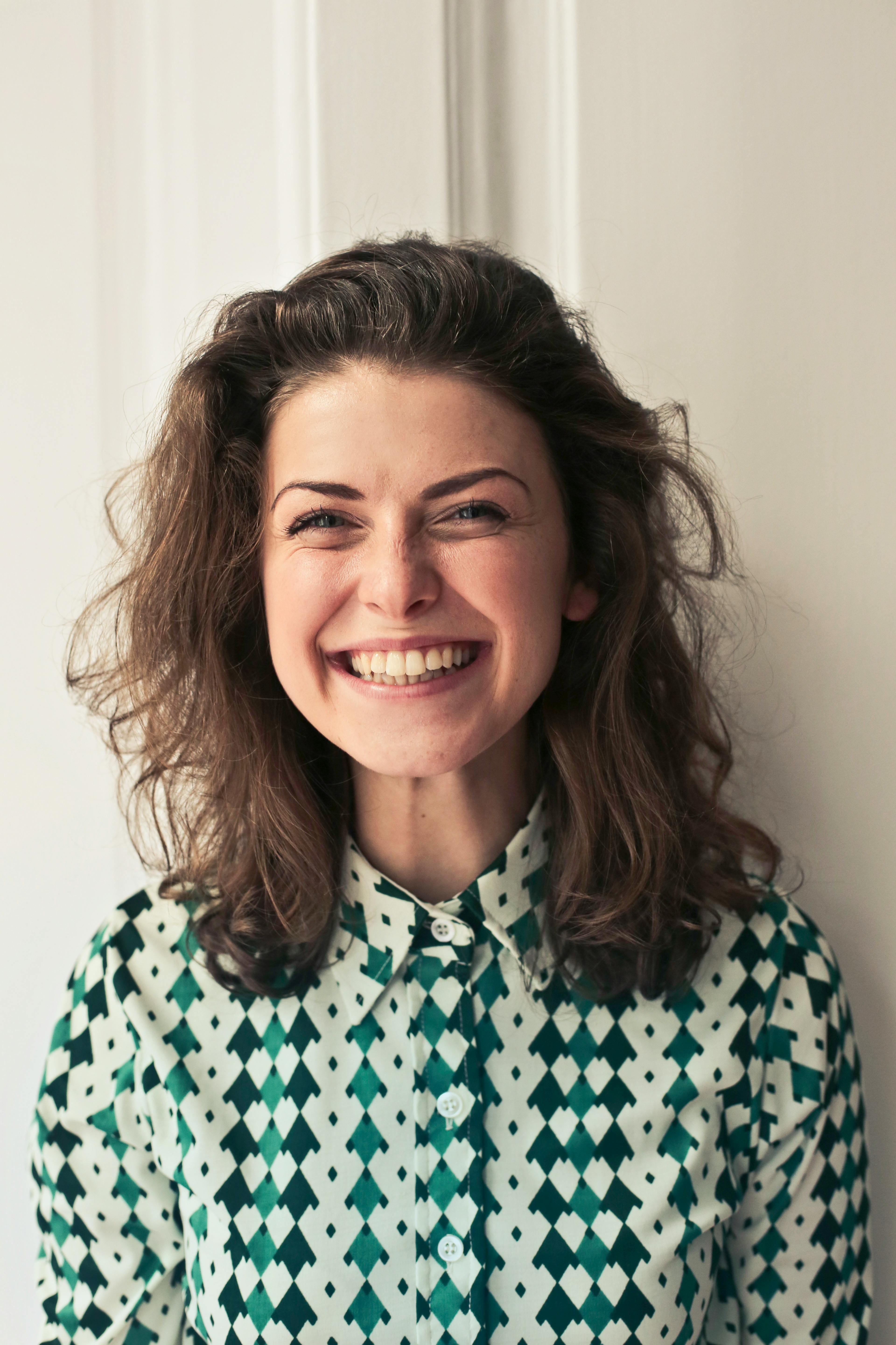 photo of lady laughing